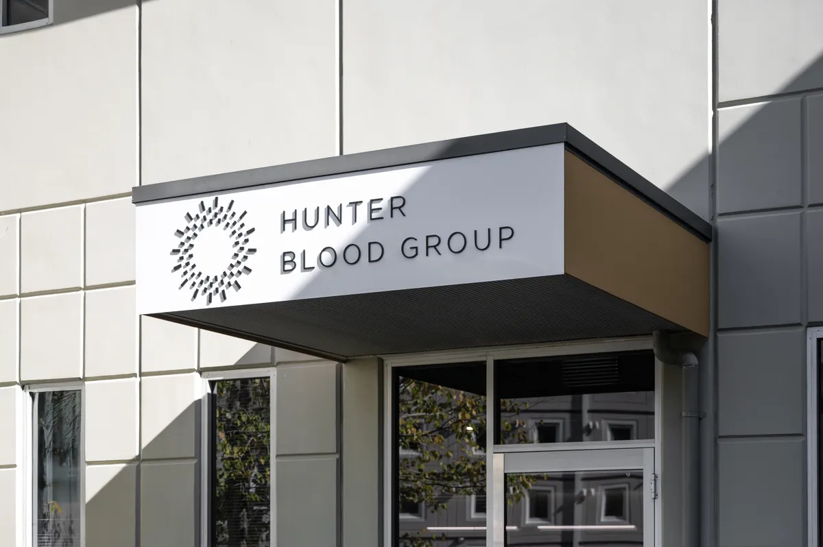 Hunter Blood Group entrance at 710 Hunter Street, Newcastle West